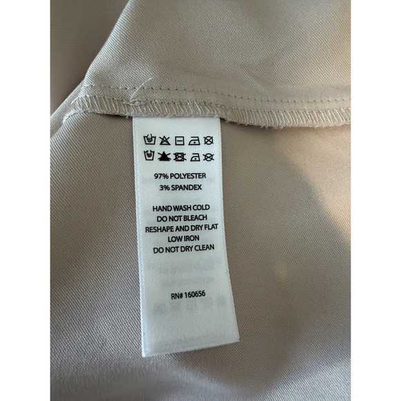 Nicole Miller NY Women's XL Beige V Neck Sleeveless Blouse - Picture 4 of 5